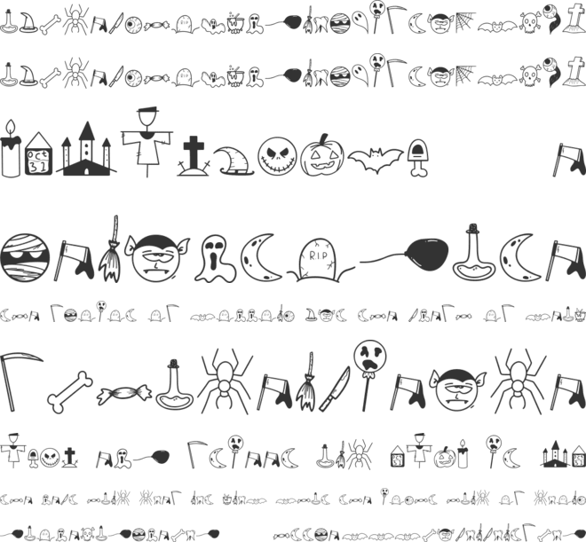 Spooky Dingbat font preview