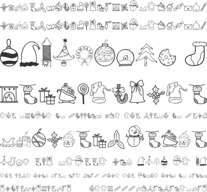 Christmas Dingbat font preview