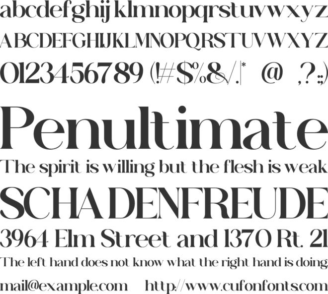 Auralux font preview