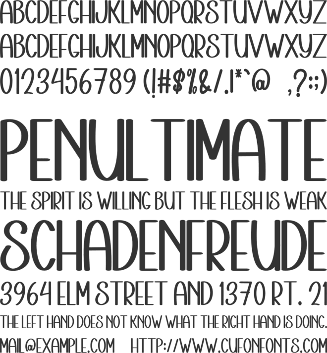 Opening Designer font preview