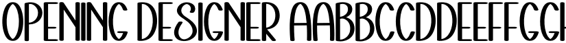 Opening Designer font