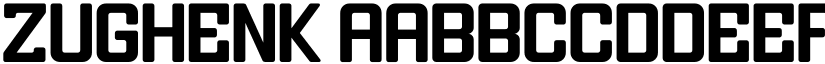 Zughenk font