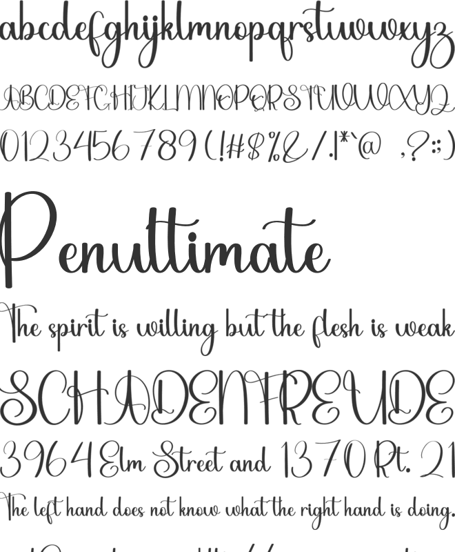 SantaDecember font preview