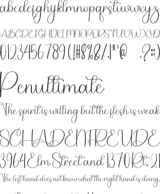Herathine font preview