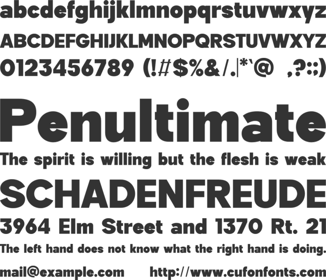 Voguish font preview