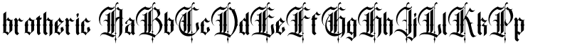 brotheric font