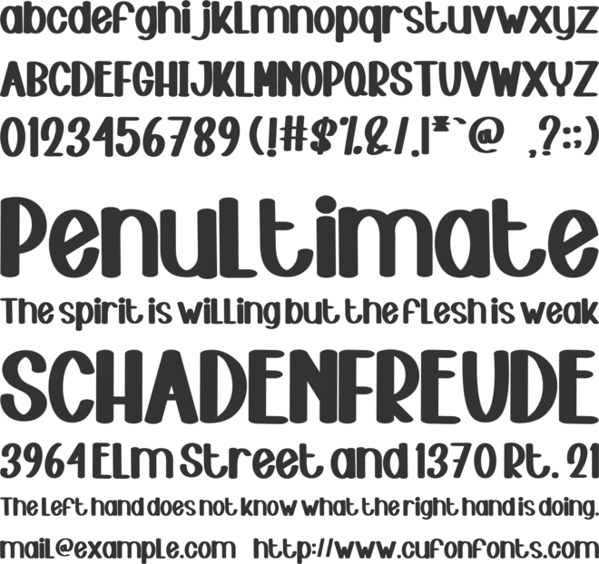 Comic Spooky font preview