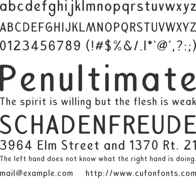 Parsley font preview