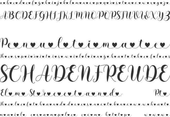 jacky betty connect love font preview