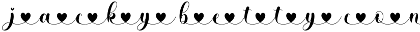 jacky betty connect love font