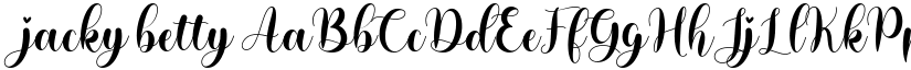 jacky betty font
