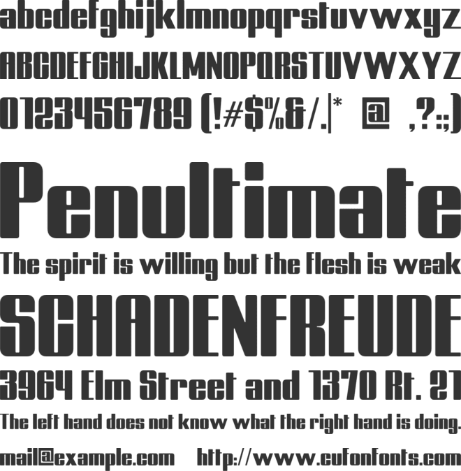 Grandos font preview