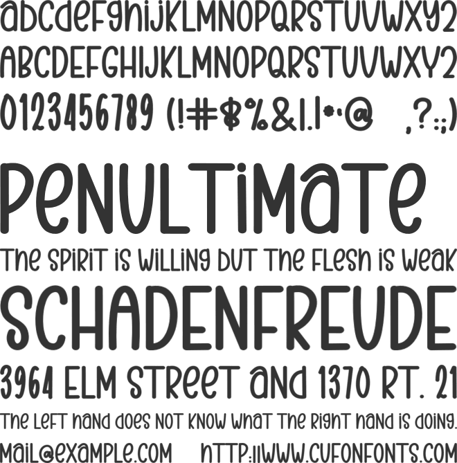 Sweet Cherry font preview