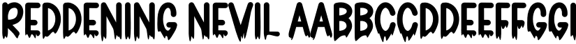 Reddening Nevil font