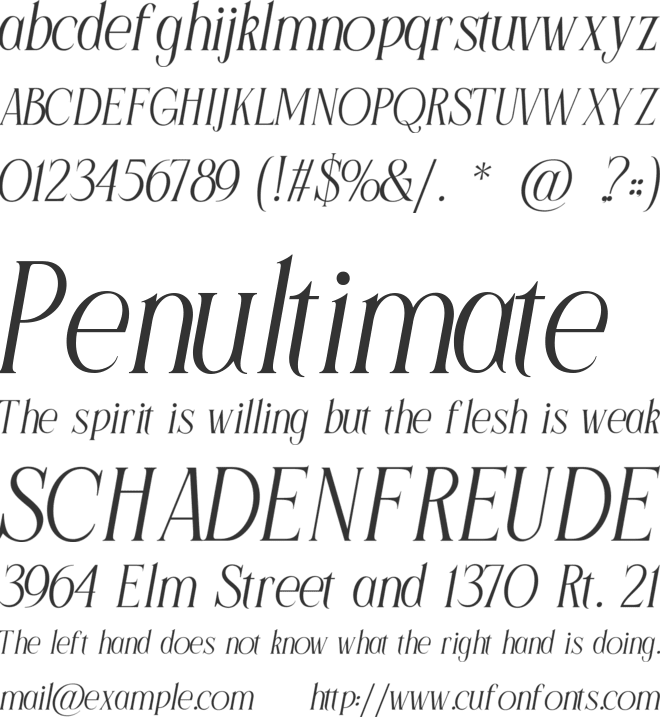 Flyhayer font preview