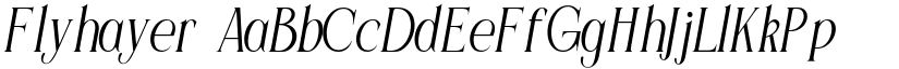 Flyhayer font