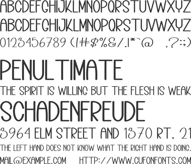 Sweet Rainbow font preview