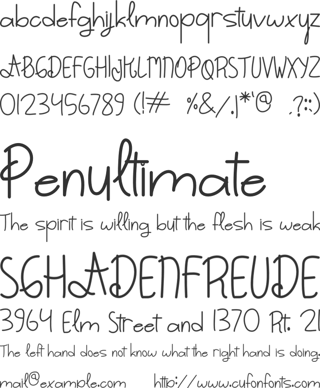 Just Saying font preview