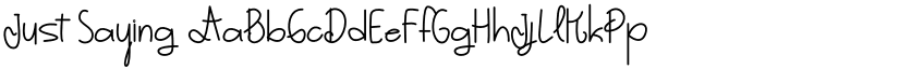 Just Saying font