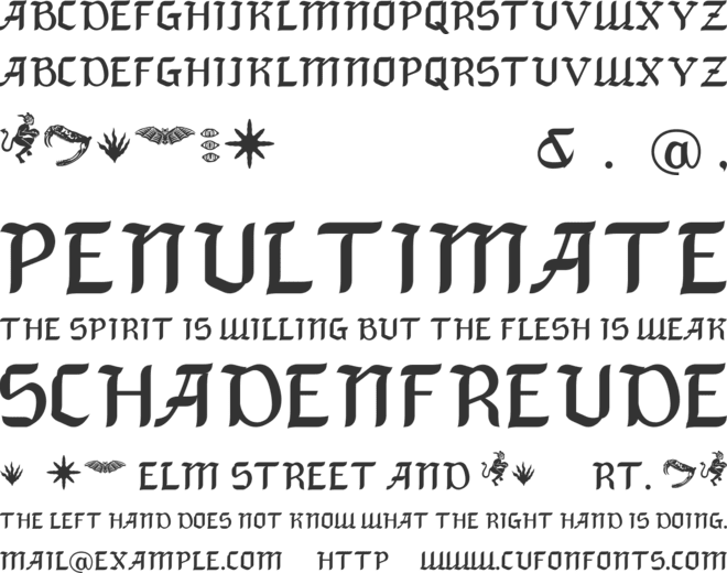 Blancoka font preview