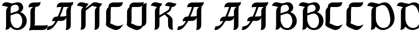 Blancoka font