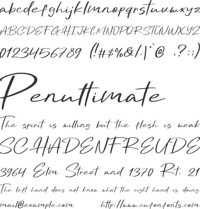 Delightis font preview