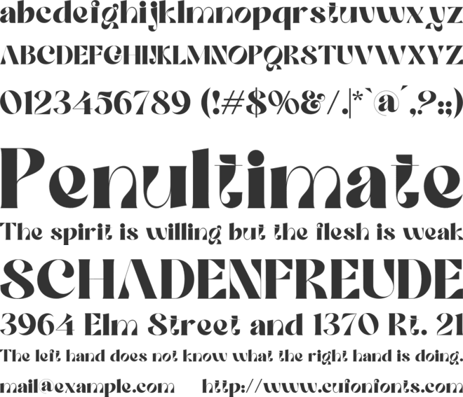 Roman Avenue font preview