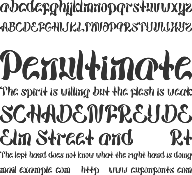 Dark Sunder font preview