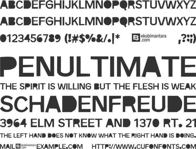 Jack Down font preview