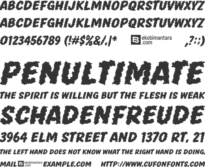 Shout Space font preview