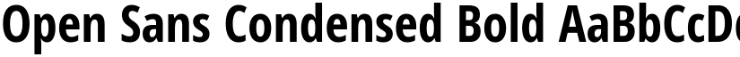Open Sans Condensed Bold font