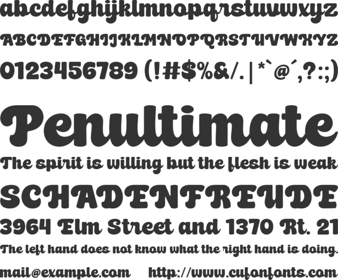 Milky Bun font preview