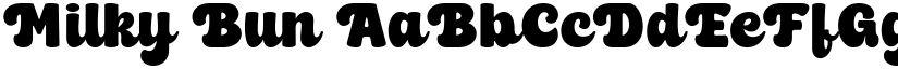 Milky Bun font