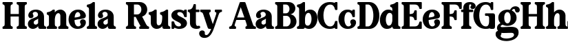 Hanela Rusty font