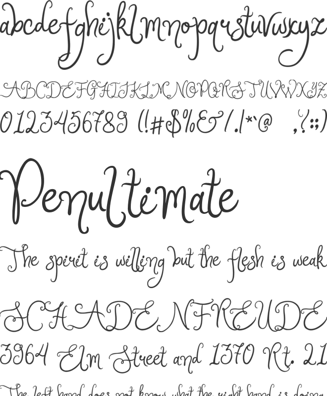 Authentic Whim Clean font preview