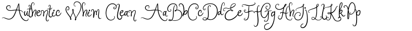 Authentic Whim Clean font