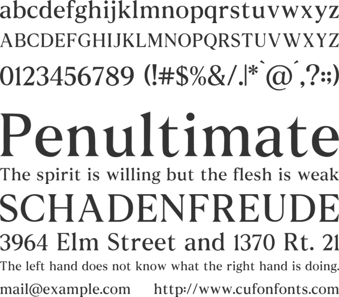 Noverich font preview