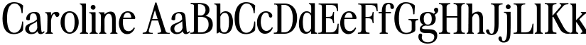 Caroline font