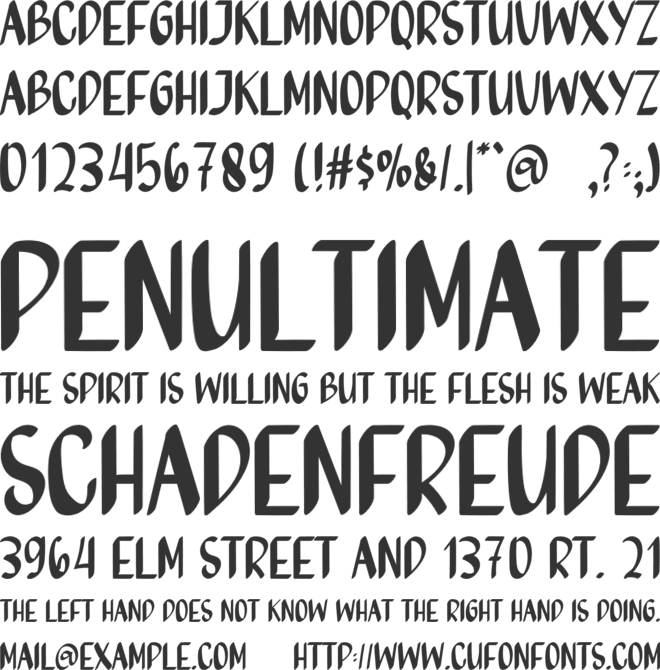 Morning Surprise font preview