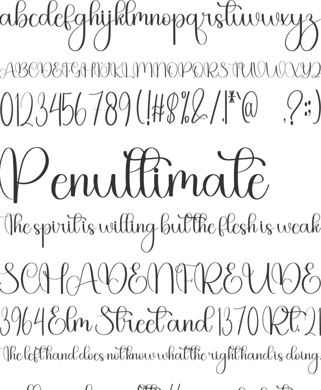 Babyface font preview