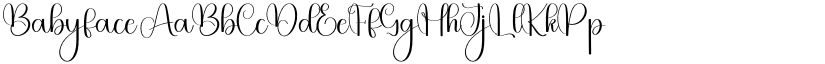 Babyface font