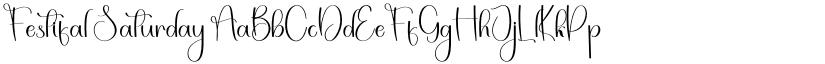 Festifal Saturday font