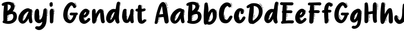 Bayi Gendut font