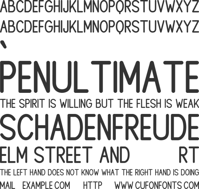Fearnest Round font preview