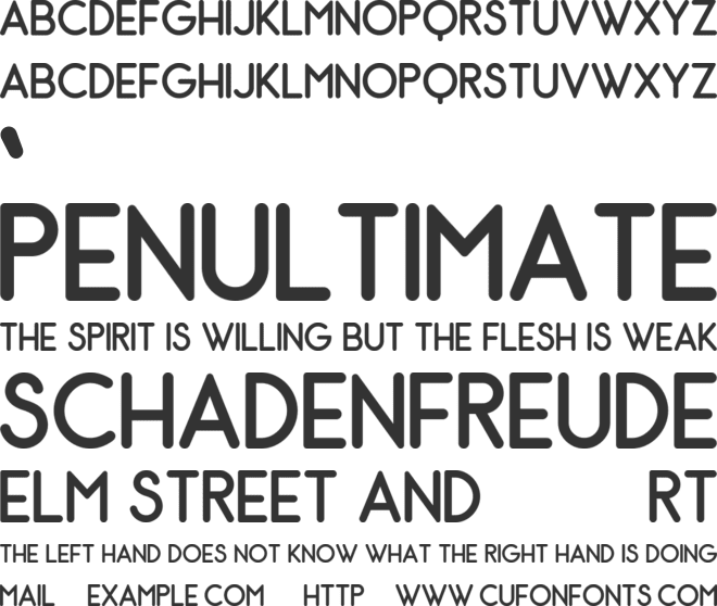 Denvier Round font preview