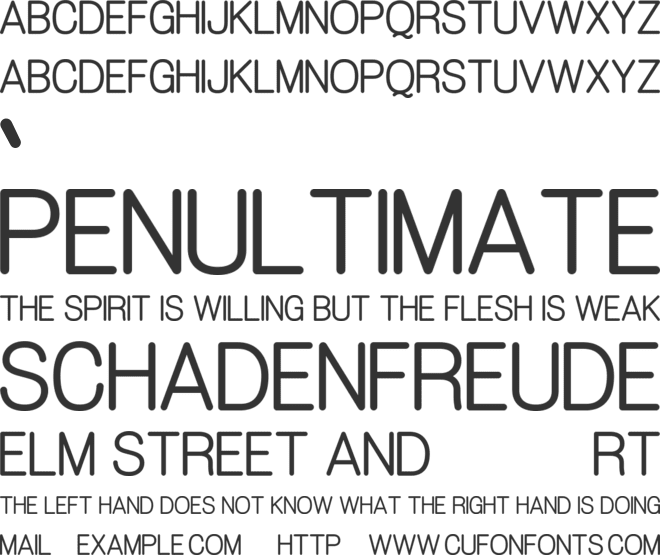 Desirable Round font preview