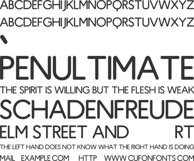Feminous Round font preview