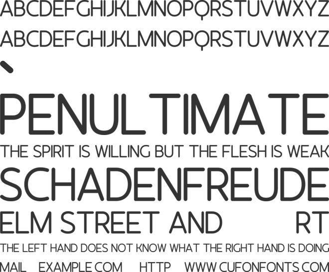 Nevograha Round font preview