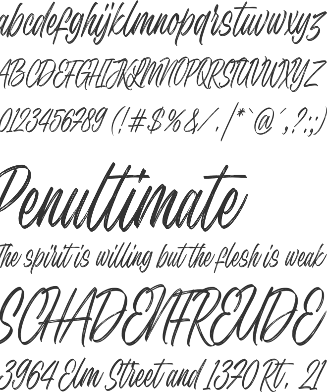 Secret Intentions font preview