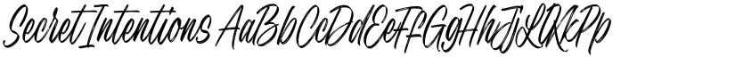 Secret Intentions font